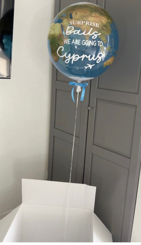 Personalised balloon in a box