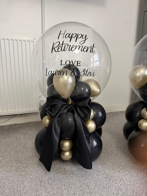 Personalised table-top bubble balloon