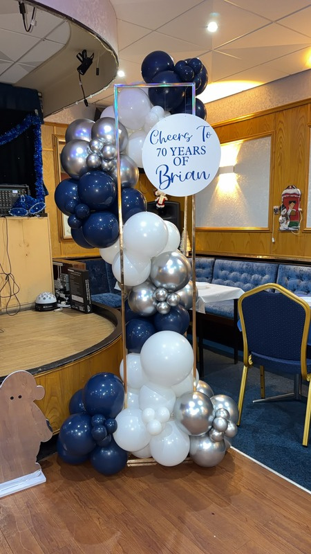 Gold plinth display with personalised sign