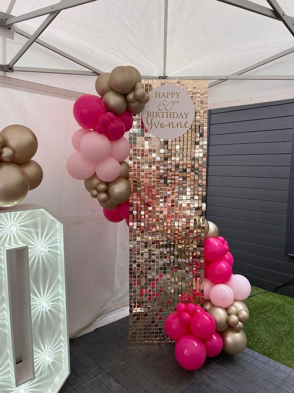 Slim sequin wall — rose gold